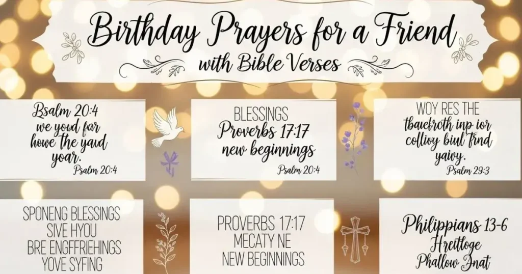 Birthday Prayers for a Friend with Bible Verses