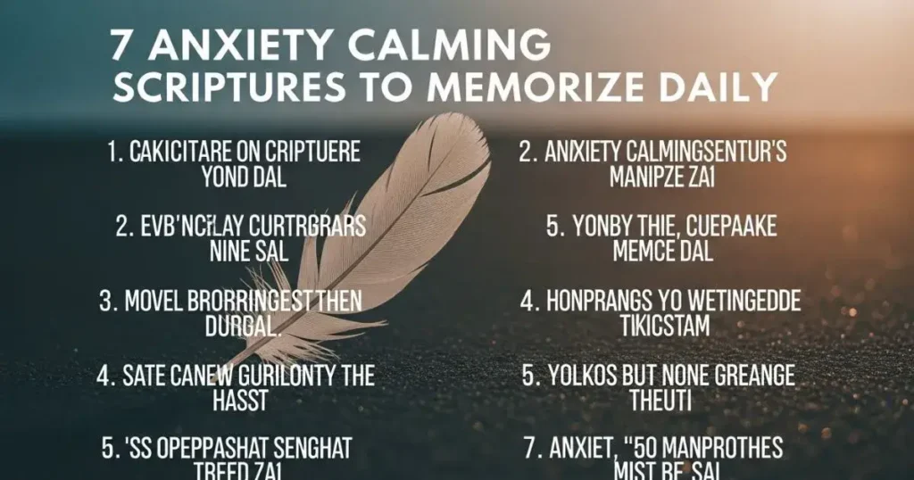 7 Anxiety-Calming Scriptures to Memorize Daily