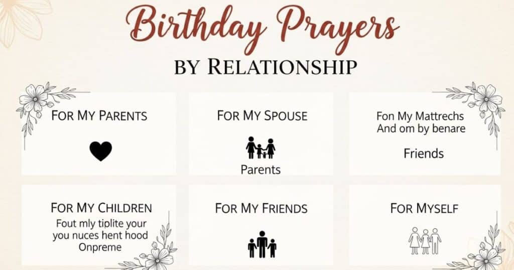 Birthday Prayers by Relationship