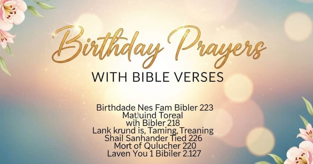 Birthday Prayers with Bible Verses