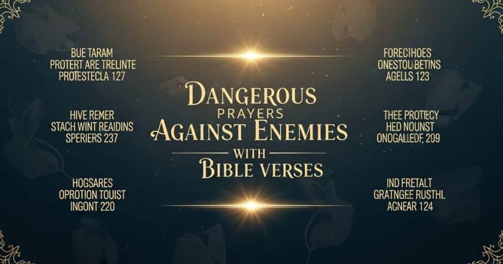 Dangerous Prayers Against Enemies with Bible Verses