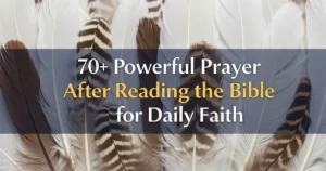 Prayer After Reading the Bible