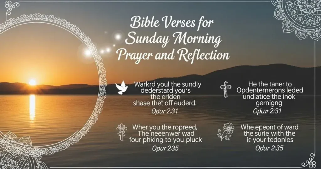 Sunday morning prayer and bible verse