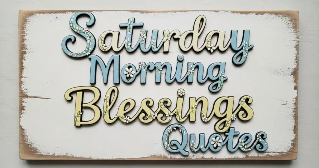 Saturday Morning Blessings Quotes