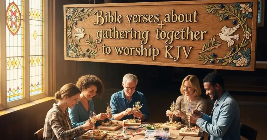 Bible verses about gathering together to worship KJV