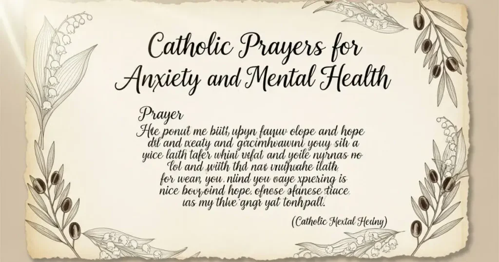 Catholic prayer for anxiety