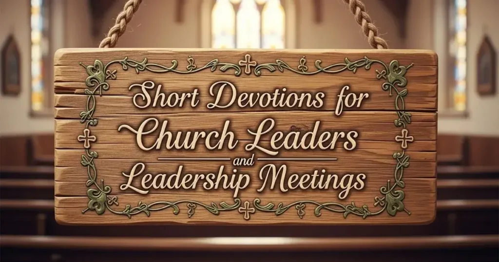 Devotion for Church Leadership Meeting
