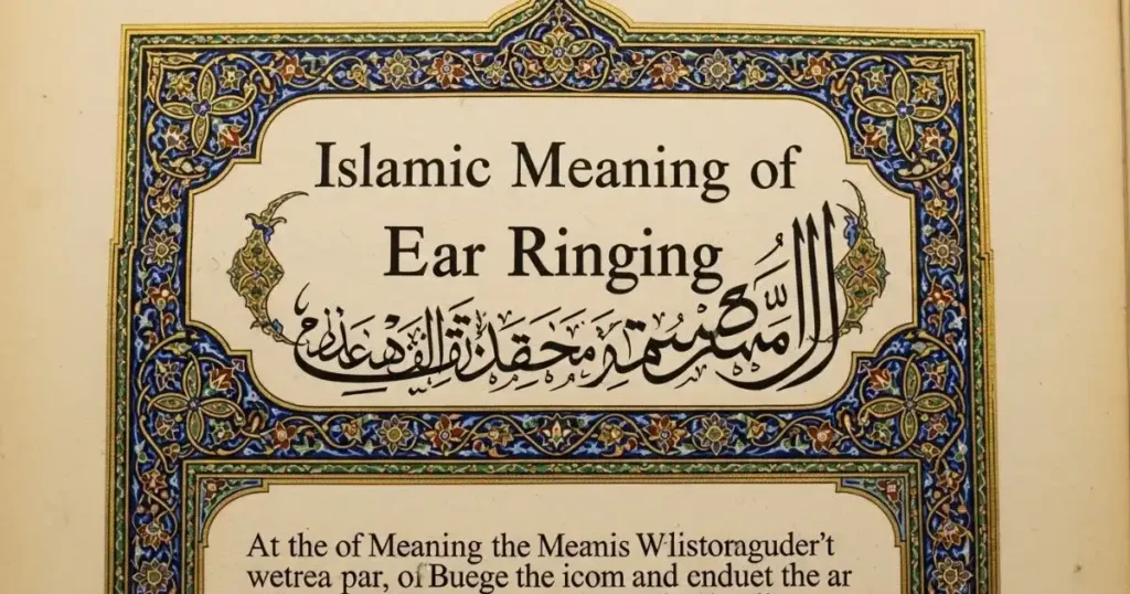 Right ear ringing meaning islam