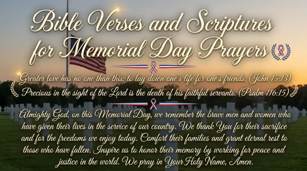 bible verse memorial day prayer