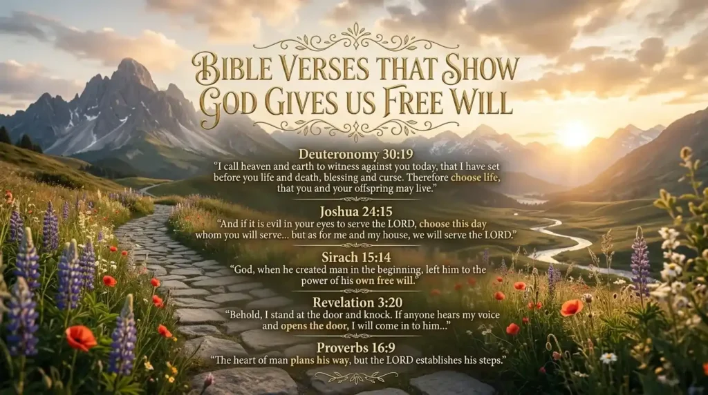 bible verse about god giving us free will
