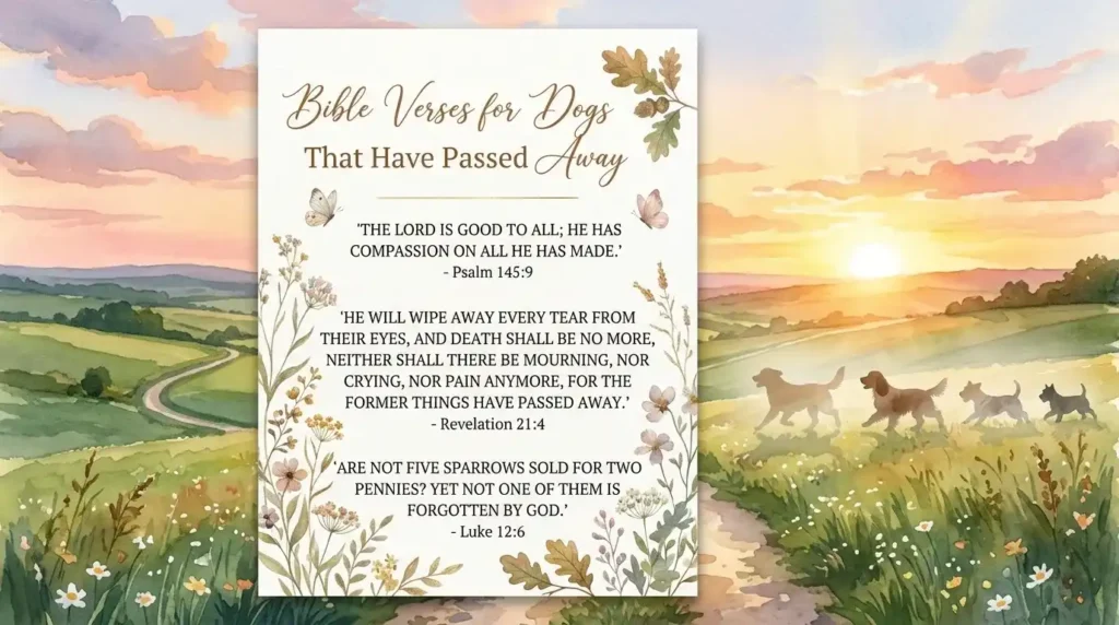 bible verses for loss of pet
