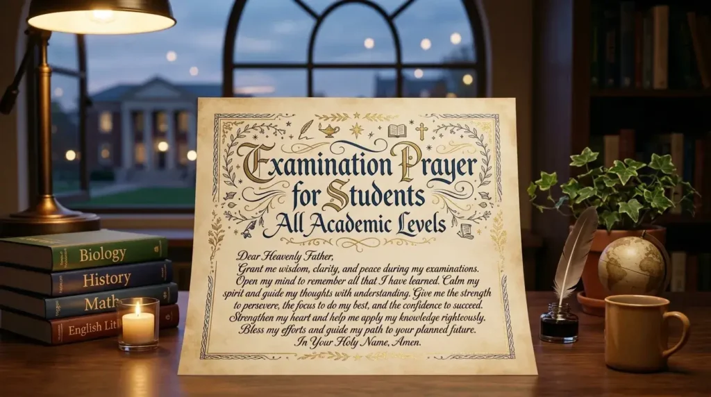 examination prayer for students