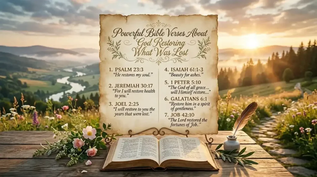 god will restore what was lost
