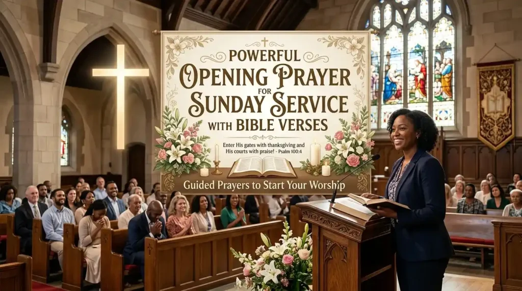 opening prayer for sunday service with bible verses