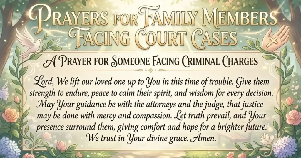 prayer for someone facing criminal charges