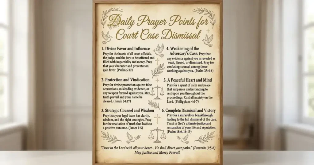 prayers for court case dismissed