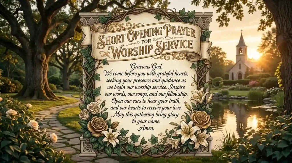 short opening prayer for worship service