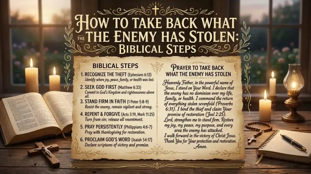 take back what the enemy has stolen scripture kjv