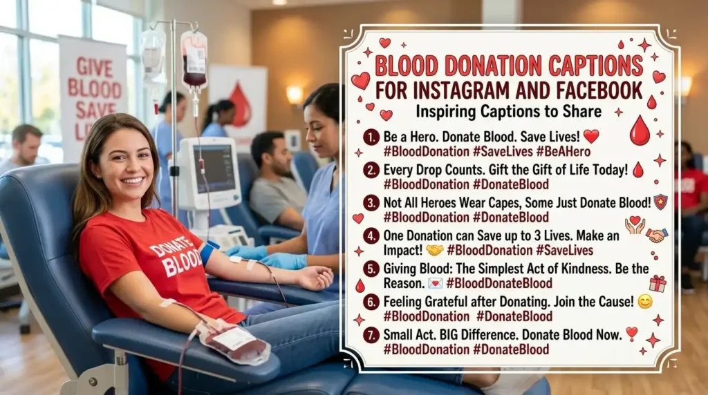 blood donate captions