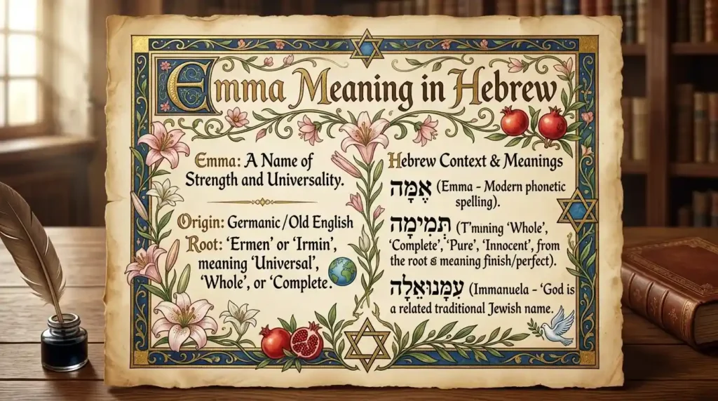 emma name meaning hebrew